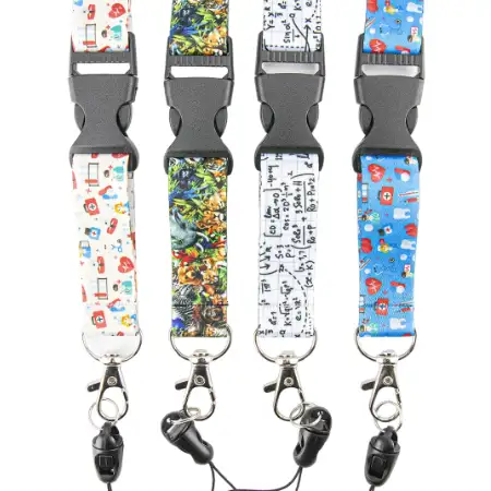 Lanyard con mosquetón y hebilla