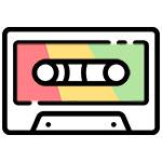 Impresión del cassette con pegatina