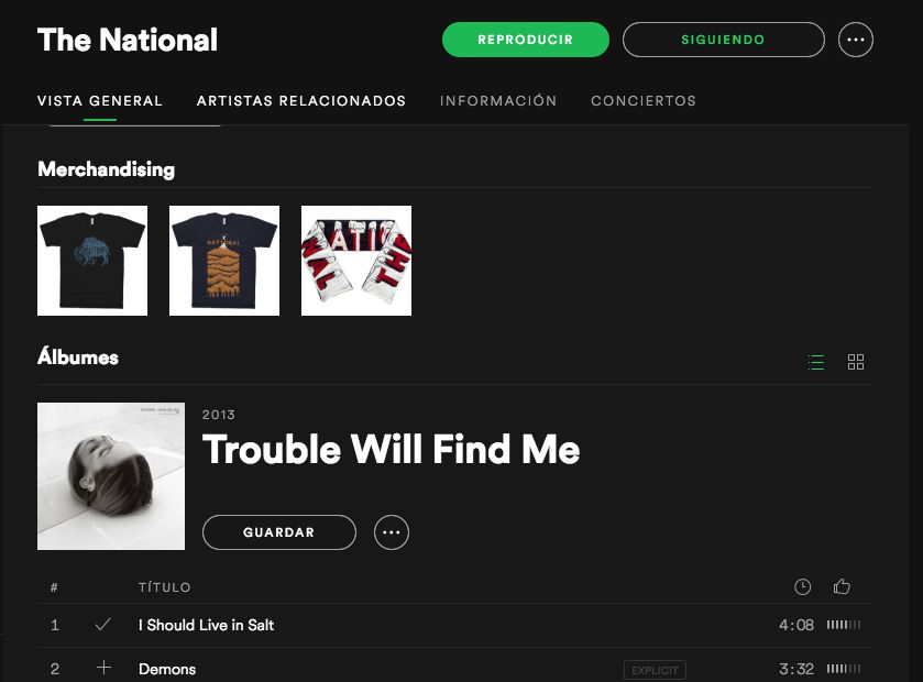 Vender merchandising en Spotify