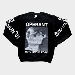 Sudadera básica serigrafiada en las mangas y frontal